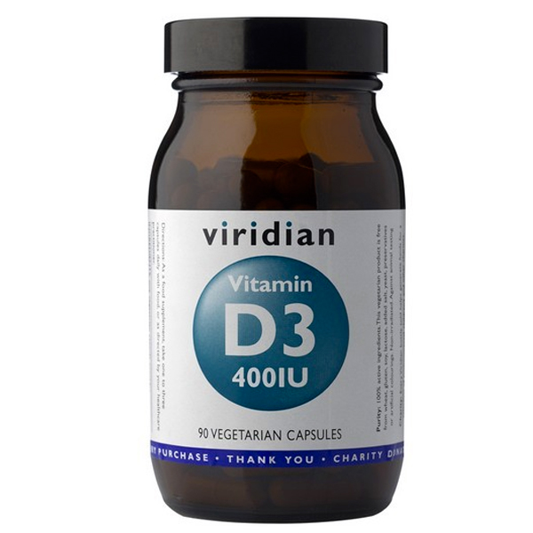 Viridian Vitamin D3 400iu  90 Kapslí