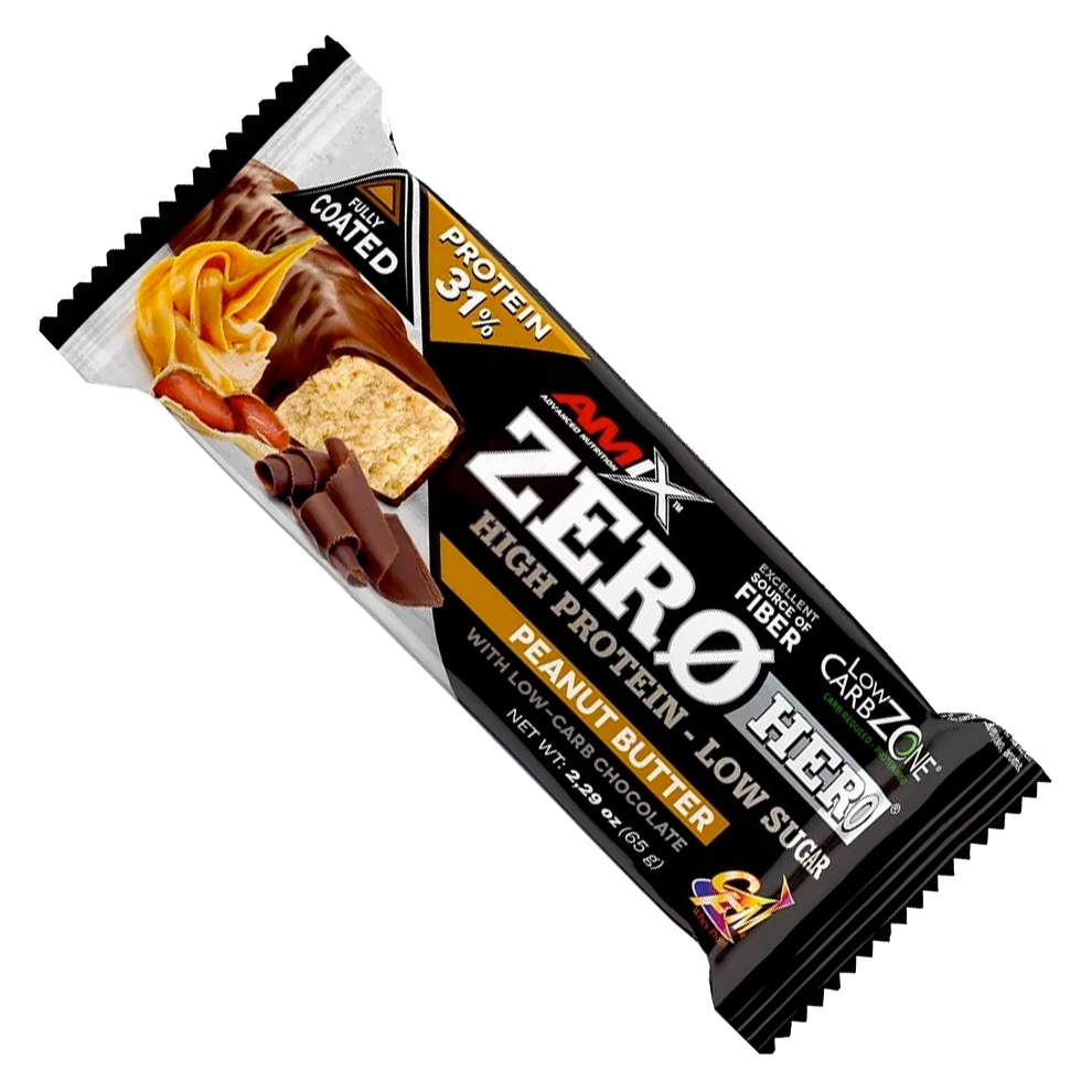 Amix Nutrition Zero Hero 31% Protein Bar Vanilka, Mandle 65 Gramů